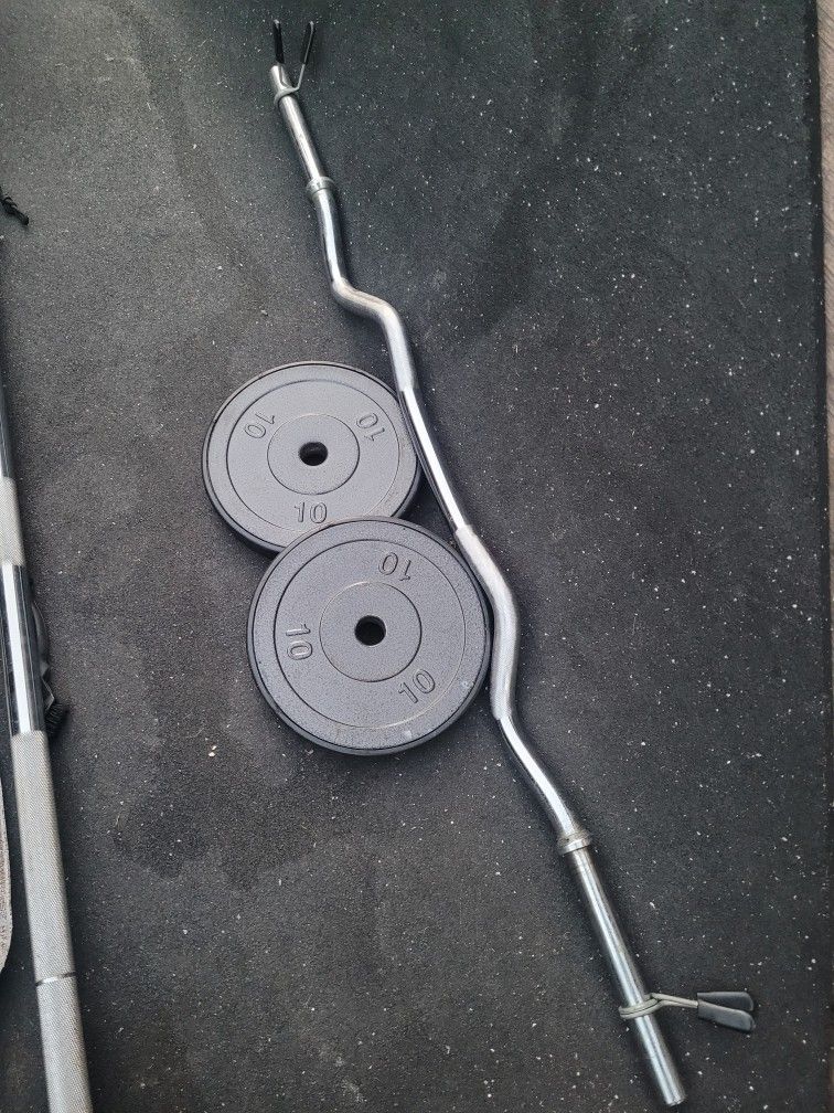 curl Bar N Weights