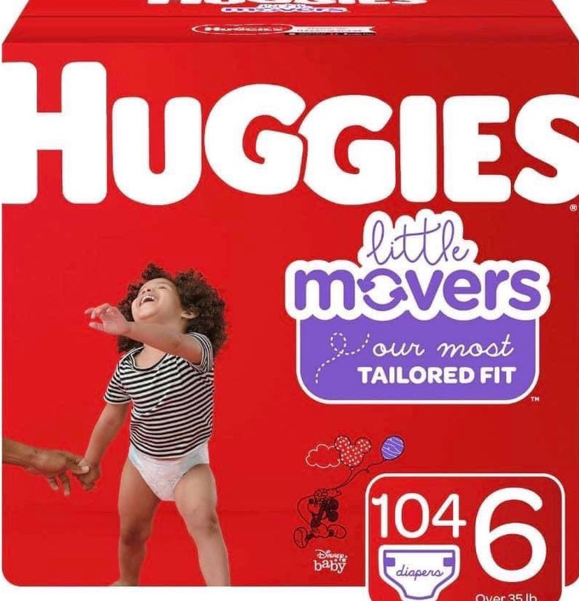 Huggies Little Movers Size 6 Diapers/pañales
