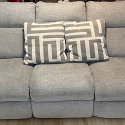 GREY RECLINER COUCH