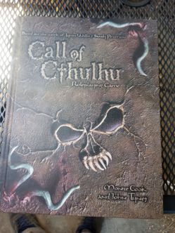 Call of Cthulhu Roleplaying Game Core books. D20 Edition by Wizards of the Coast, and 5th Edition by Chaosium