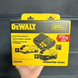 New DeWalt XR 20v 6Ah, 4Ah Batteries & Charger