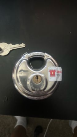 Strong Stainless Steel Disc Padlock with Key
