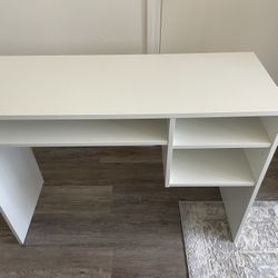 White Compact Desk 