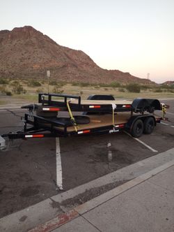 Car Hauler Flatbed Tow Towing Trailer