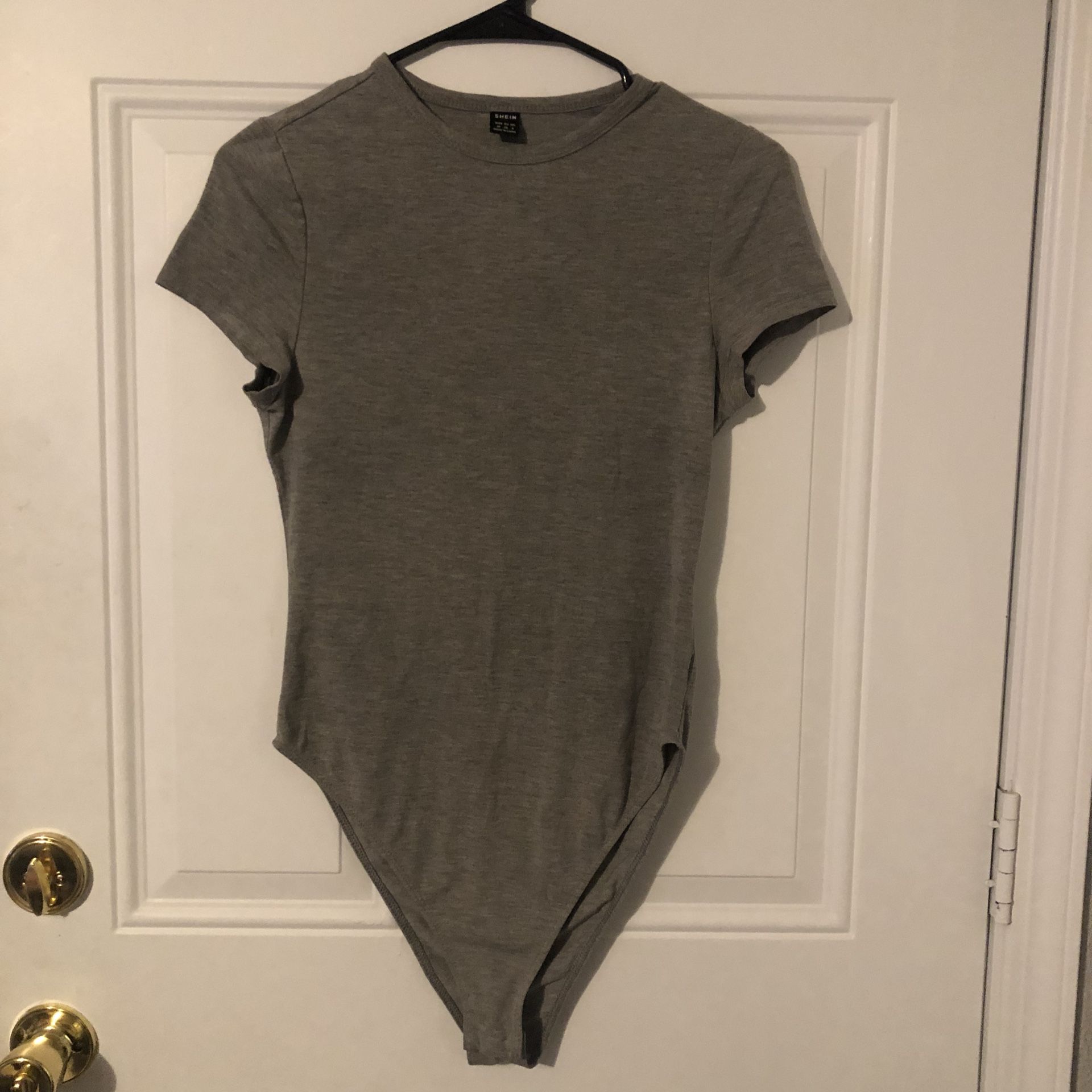 Gray SHEIN women’s Bodysuit size Medium 