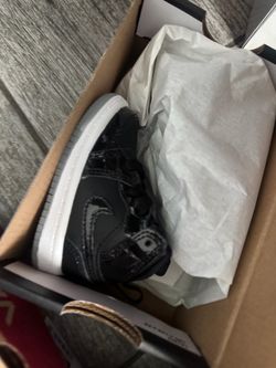 Nike Air Jordan 1 Black Patent Leather Sneaker