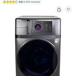 GE Profile 4.8 cu. ft. Smart UltraFast Electric Washer & Dryer Combo in Carbon Graphite with Ventless Heat Pump Technology