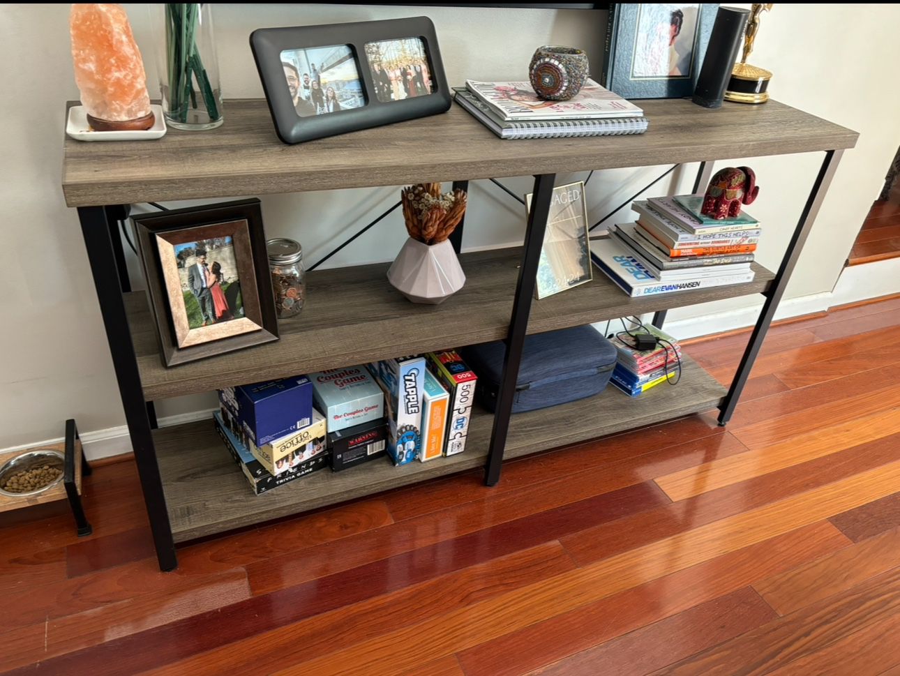 Grey Oak Entertainment Stand / TV Stand / Book Shelf
