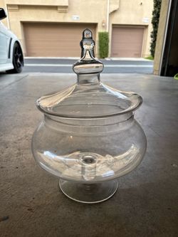 Large Clear Glass Apothecary / Candy Jar with Lid – Decorative Storage