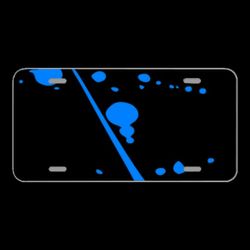 License Plate Novelty Car Front Splatter Splash Ink Blue Paint