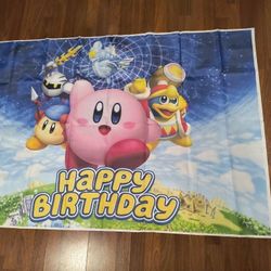 Kirby Birthday Banner