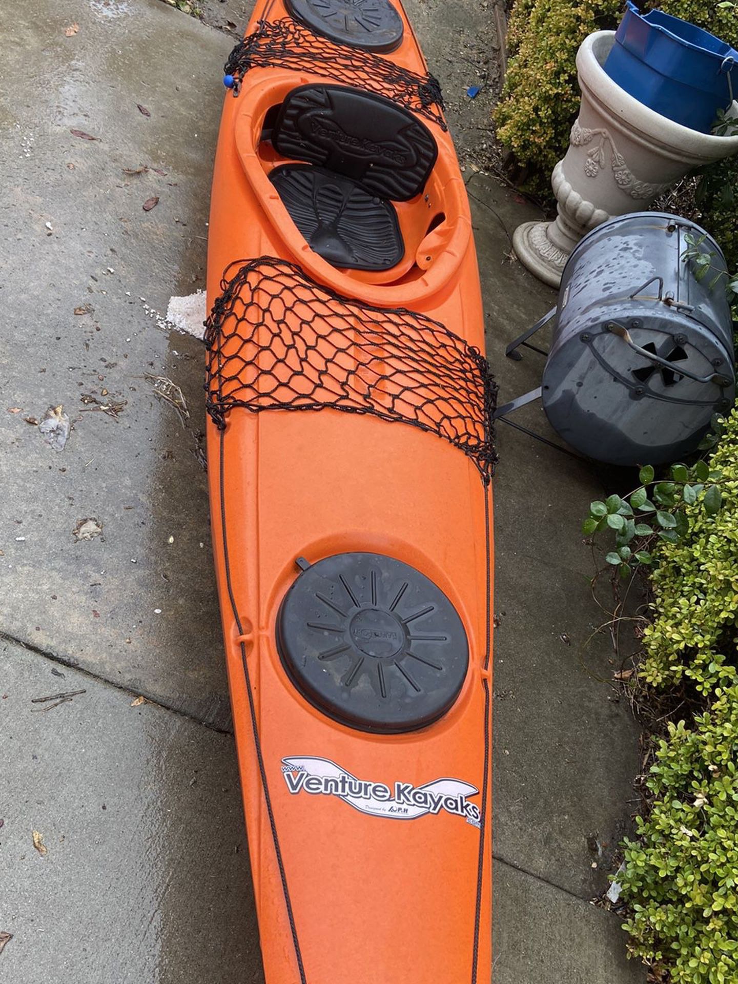 kayak For Open Water Paddling. Collapsible Paddle Included