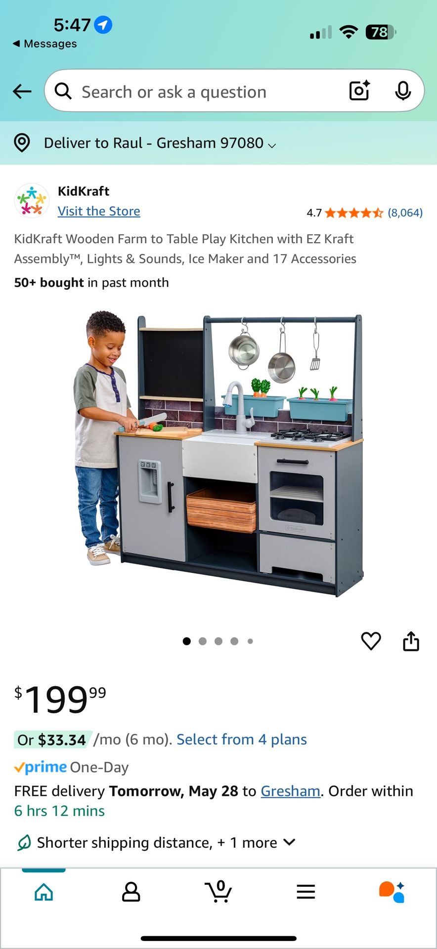 Kids Play Kitchen Brand New
