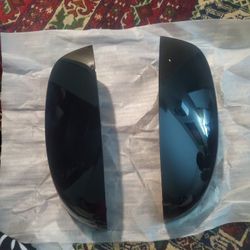 AUCERAMIC Gloss Black Top Half Mirror Covers Fit 2007-2014 for Chevy Chevrolet Silverado Avalanche Tahoe Suburban GMC Sierra Yukon 1HD 3500HD 