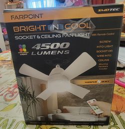 Farpoint Bright N Cool Socket & Ceiling Fan Light