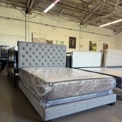 Queen bed and mattress
