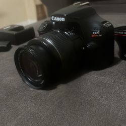 Canon T100 With 3 Lenses 