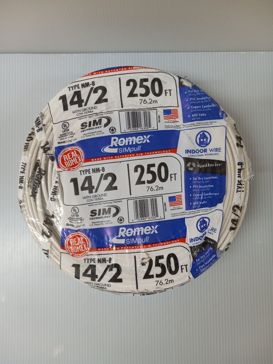 250 ft 14 2 Romex Wire (ACTUAL ROMEX SIMPULL BRAND)