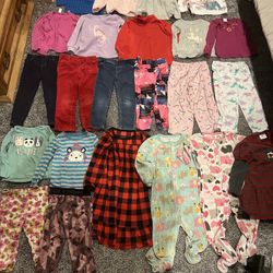 Girl Toddler Lot/ Bundle of 23 Pieces Warm Clothes 4T