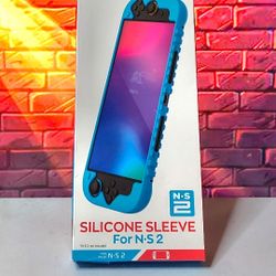 Silicone Protective Case for Nintendo Switch 2 (2025), Skin Cover with 2 Tempered Films and 5 Dust Plugs