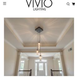 Vivio Pixi 3 Light Illuminated Glass Cube Pendant 