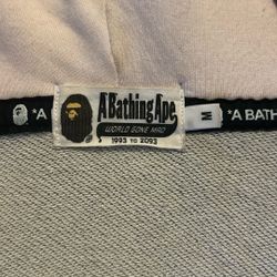 Gray And Pink Bape Hoodie 