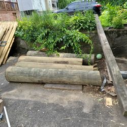 4 Pressure Telephone Poles 12 Dia. X 6 Ft Long New No Nails 