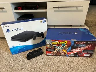 PlayStation 4 Slim 1TB Console Bundle with PlayStation VR Borderlands 2 and Beat Saber Bundle