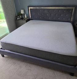 Bed Frame with Cal King Mattress