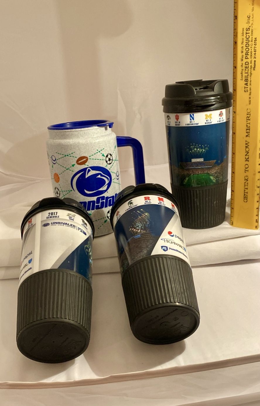 4 Penn State University PSU Thermal Travel Megs