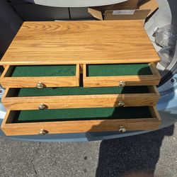 Custom wood box felt lined