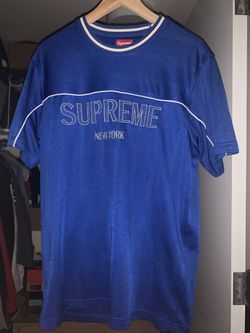 Supreme Ringer Jersey Tee T Shirt Blue Royal Size SZ L large