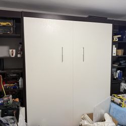 Queen Murphy Bed Shelf System 