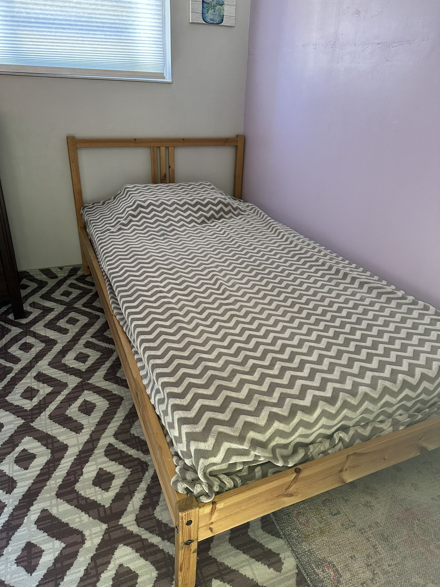 IKEA twin bed with mattress