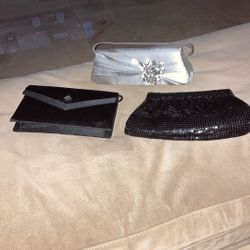 Three Formal Cocktail Clutch Bags