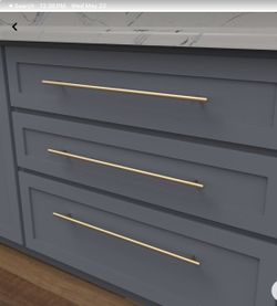 Satin Nickel Cabinet Pull - 13 1/2inch (11 1/2 Center To Center)