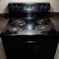 Black electric stove