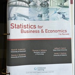 statistics for business and economics 13th edition