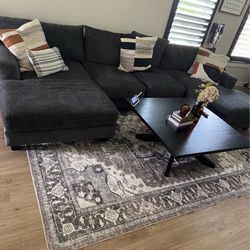 Grey sectional couch