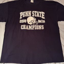 Penn State University Nittany Lions Big Ten Champions Shirt; Men’s 2XL