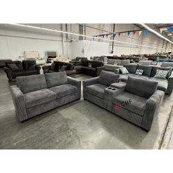 Corduroy 2 Pc Sofa And Loveseat Set - Tax Season Sale !