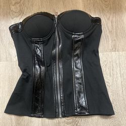 Black Leather Corset