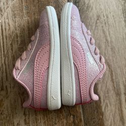 Brand New Toddler Girls Pink Glitter Pumas - Size 5