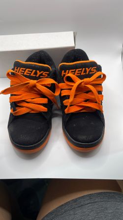 Heelys Roller Shoes Black Orange Lace Up Kids