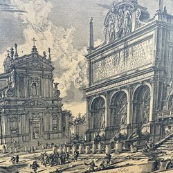 Large Vintage Framed Print of Veduta del Castello dell'Acqua Felice (Rome, Italy)