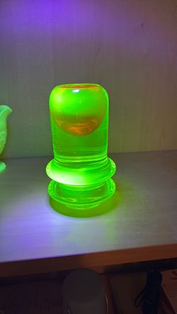 Uranium Glass MCM vase