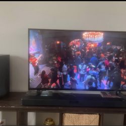 36” Insignia Flat Screen TV + LG Soundbar with Wireless Subwoofer