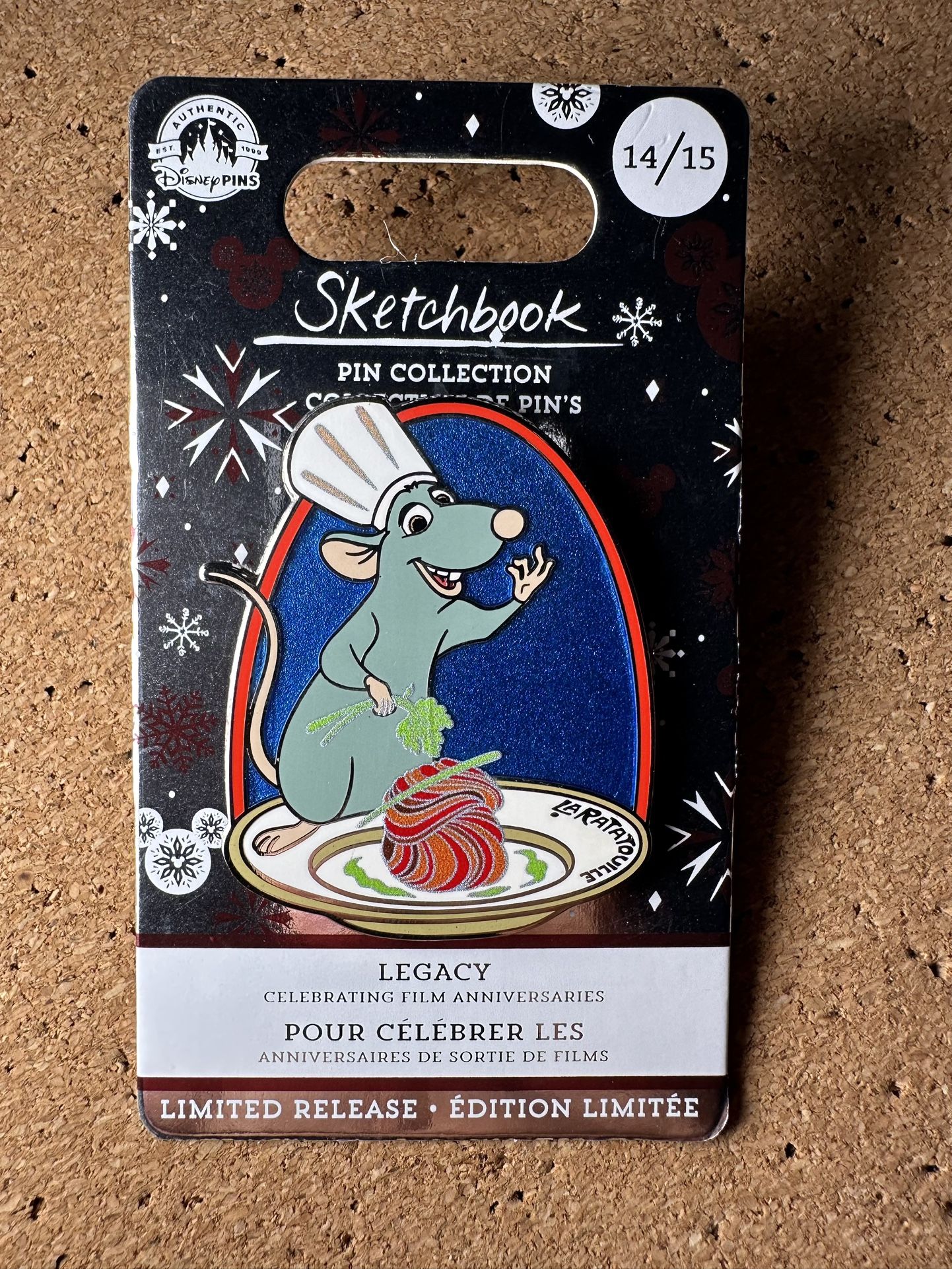 Disney Pin Ratatouille Remy Sketchbook Series Limited Release LR