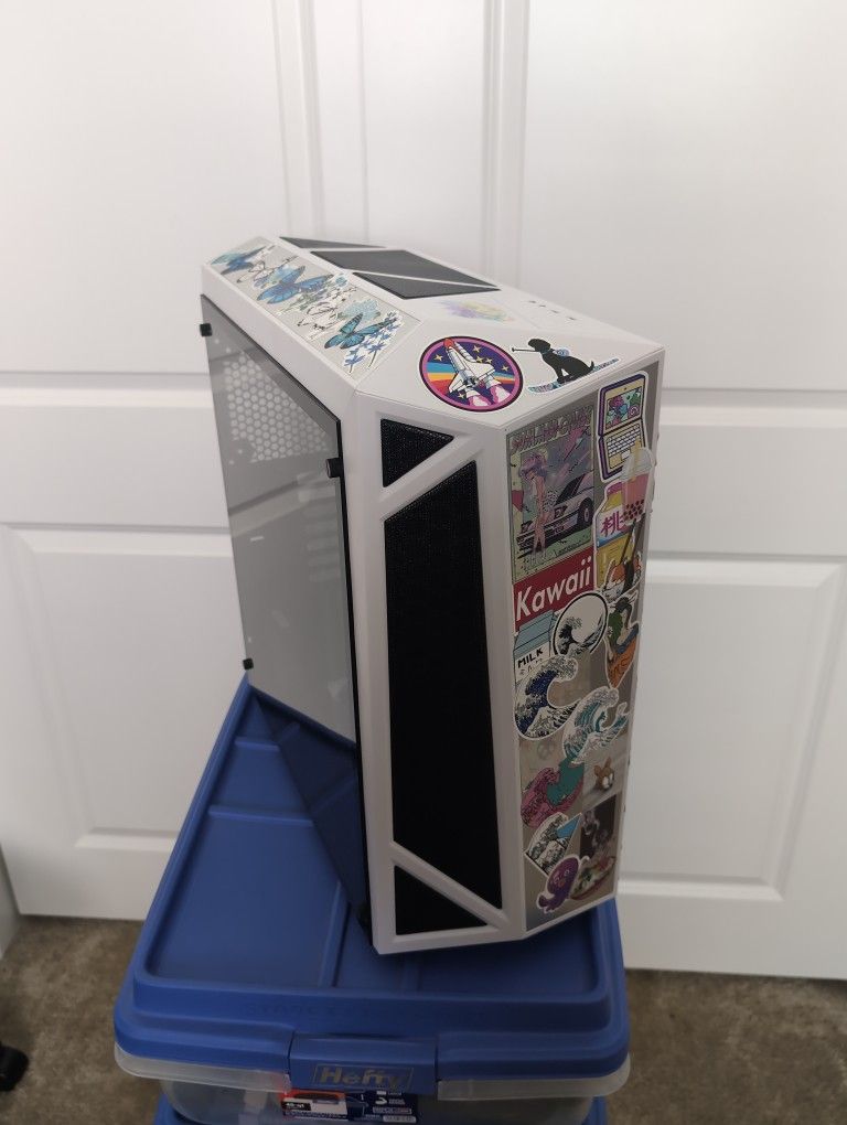 Sticker-bombed Raidmax Full ATX PC Case
