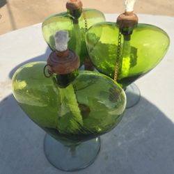Beautiful Hand Blown Green Heart